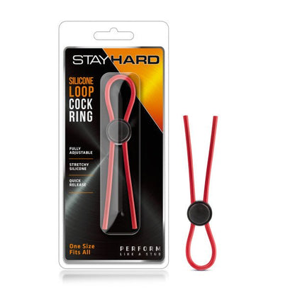 Stay Hard - Silicone Loop Cock Ring - Adjustable Lasso Cock Ring - Pleasure Den