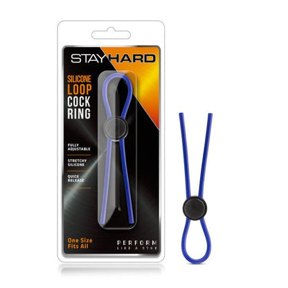 Stay Hard - Silicone Loop Cock Ring - Adjustable Lasso Cock Ring - Pleasure Den