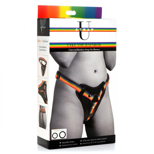 Strap-U Take the Rainbow - Rainbow Universal Strap-On Harness (No Probe Included) - Pleasure Den