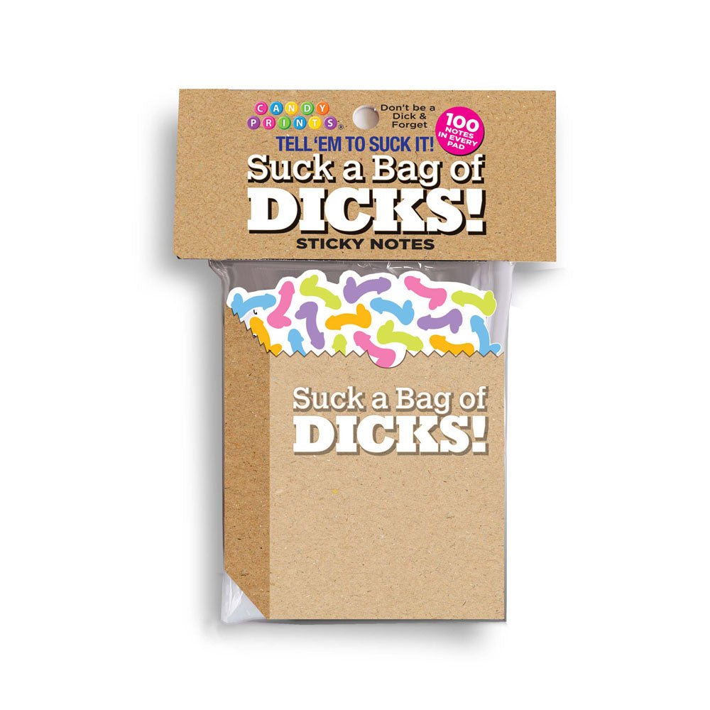 Suck A Bag Of Dicks! Sticky Notes - Novelty Sticky Notes - 100 Pack - Pleasure Den