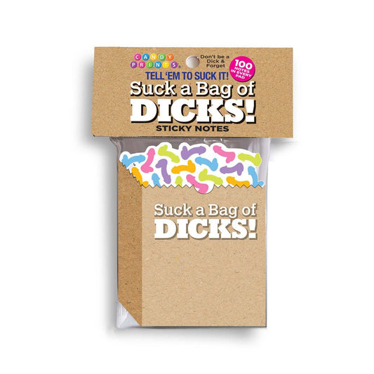Suck A Bag Of Dicks! Sticky Notes - Novelty Sticky Notes - 100 Pack - Pleasure Den