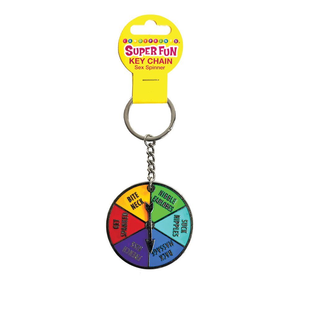 Super Fun Key Chain - Sex Spinner - Naughty Spinner Novelty Keychain - Pleasure Den