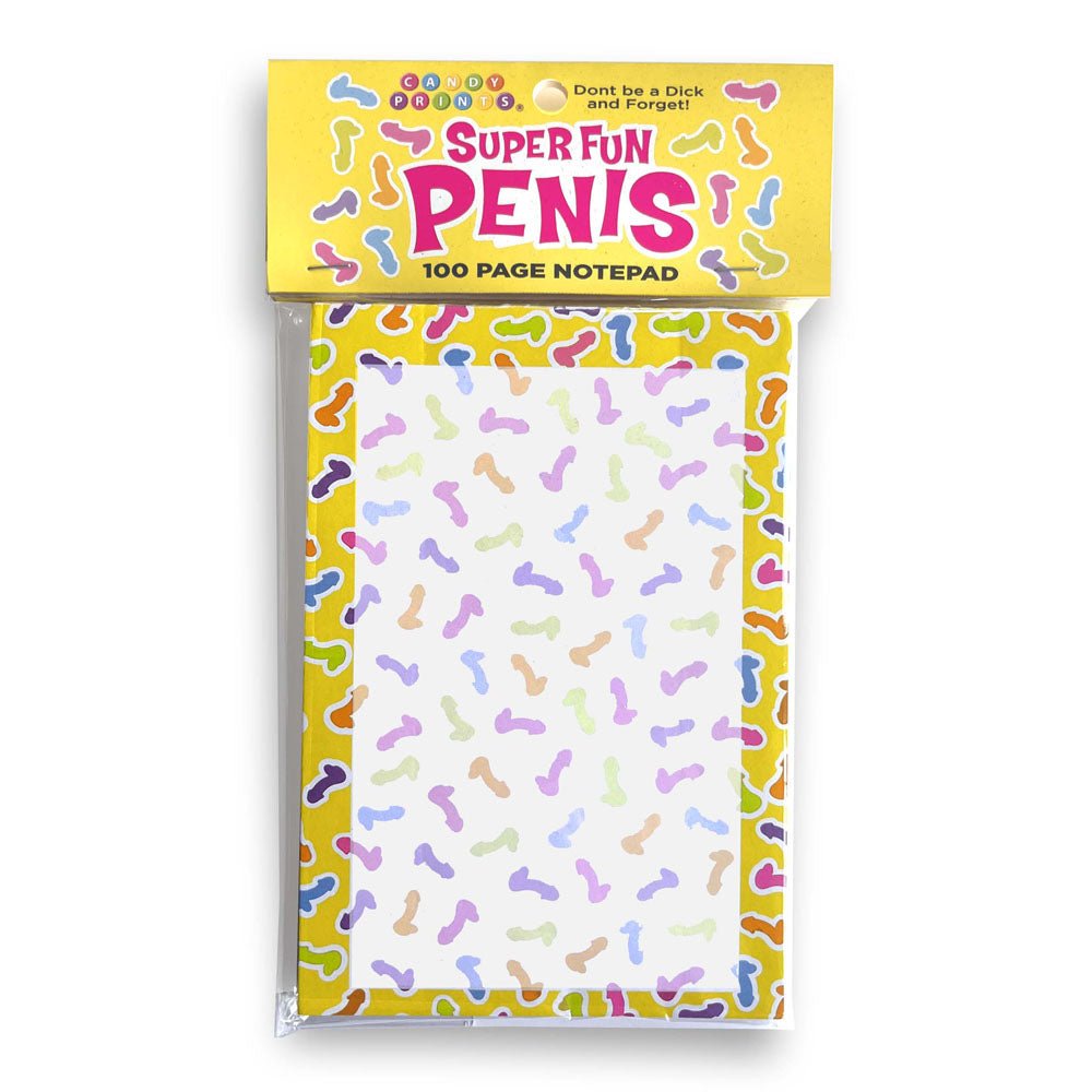 Super Fun Penis Notepad - Novelty Notepad - 100 Pages - Pleasure Den