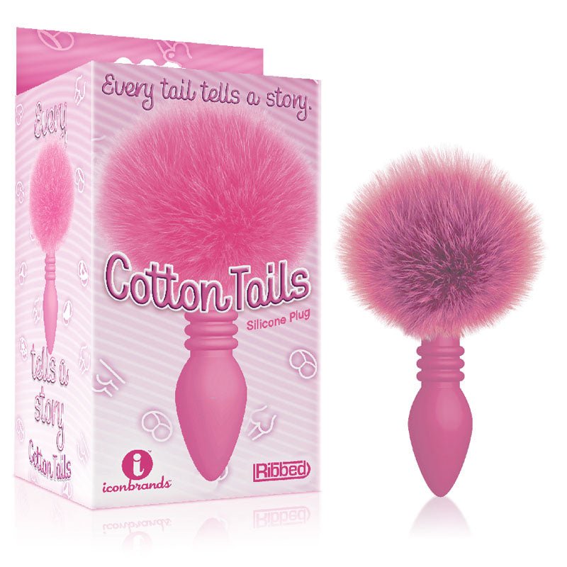 The 9's Cottontails, Ribbed - Butt Plug with Bunny Tail - Pleasure Den
