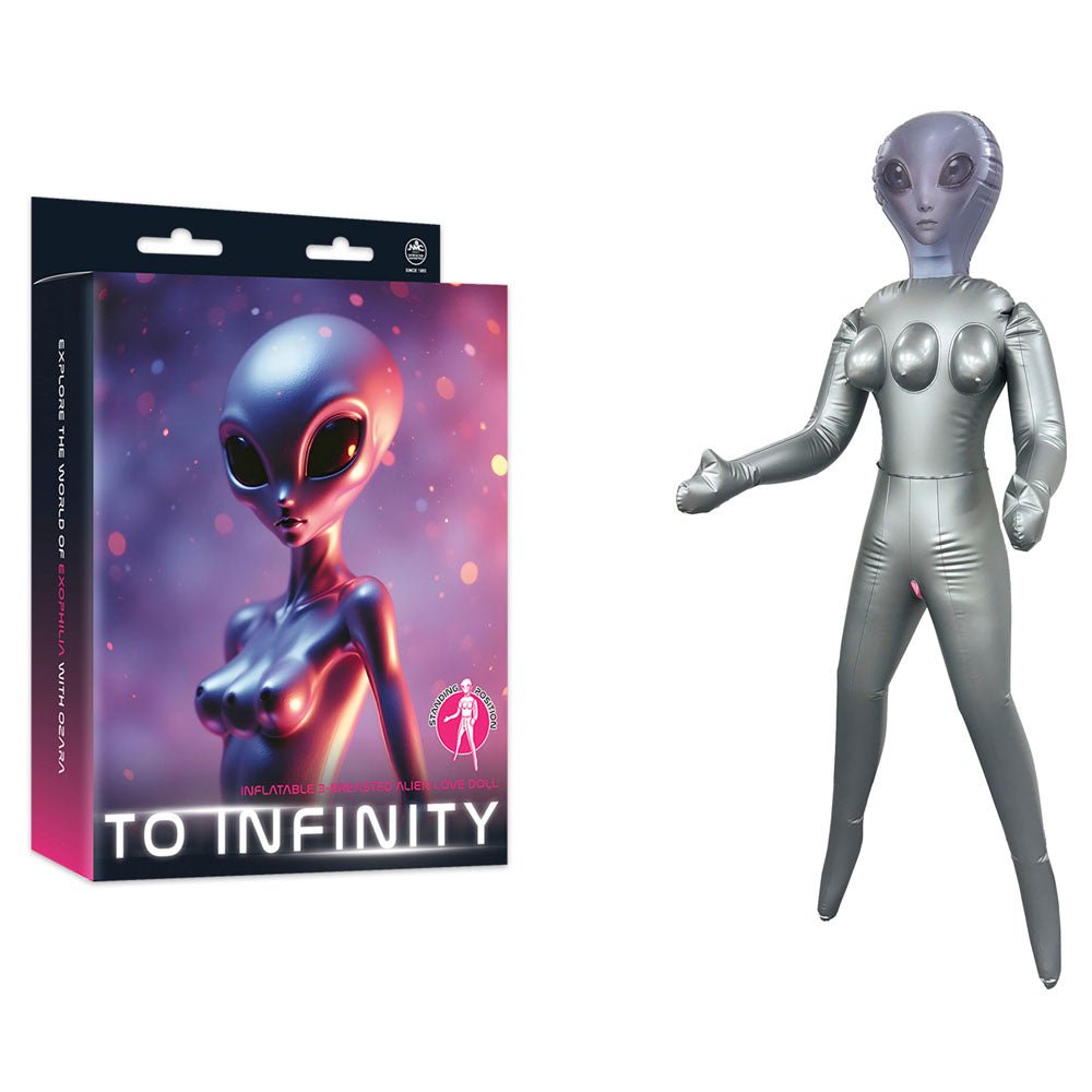 To Infinity - Silver Inflatable Alien Love Doll - Pleasure Den