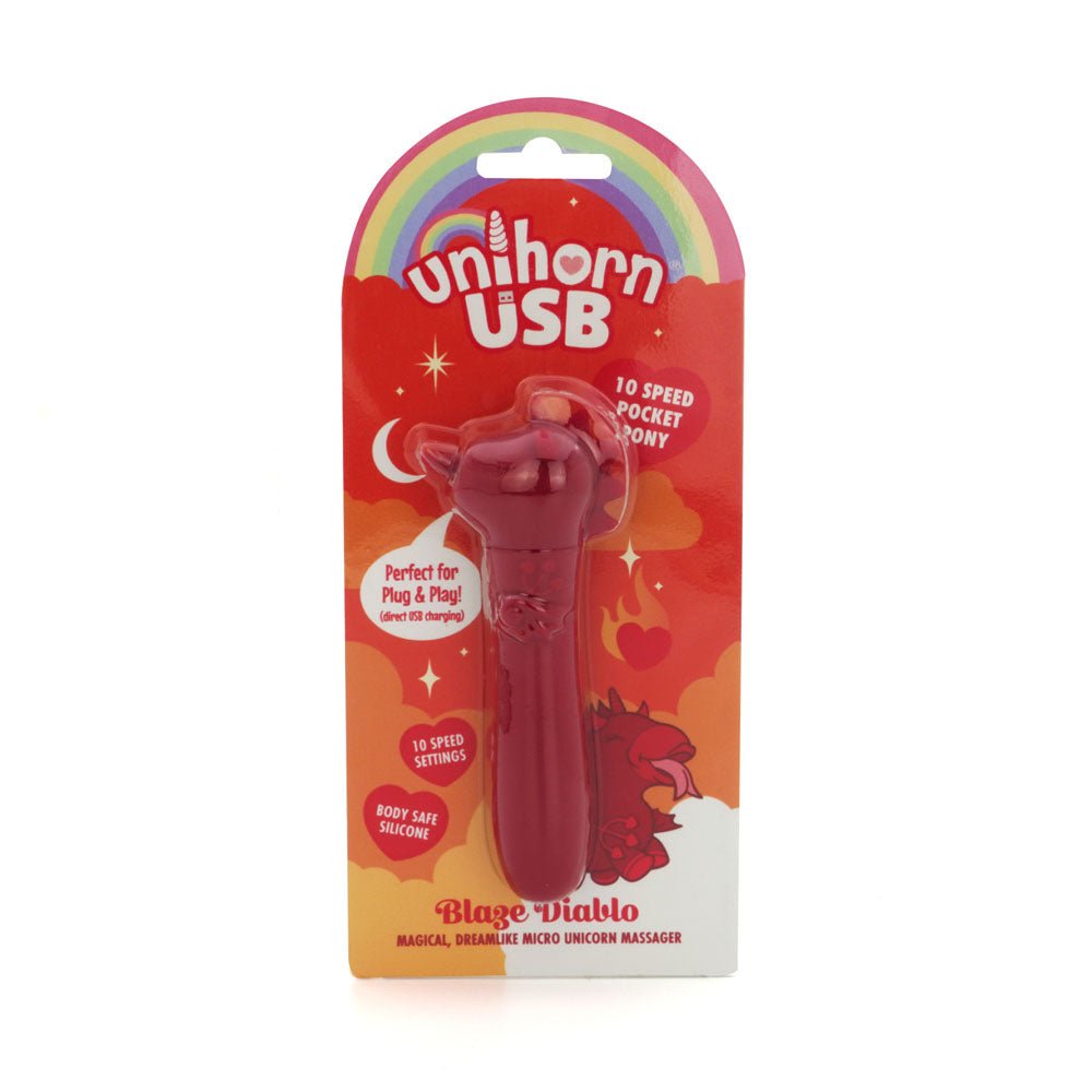 Unihorn - USB Bullet - Blaze Diablo - USB Rechargeable Vibrating Bullet - Pleasure Den