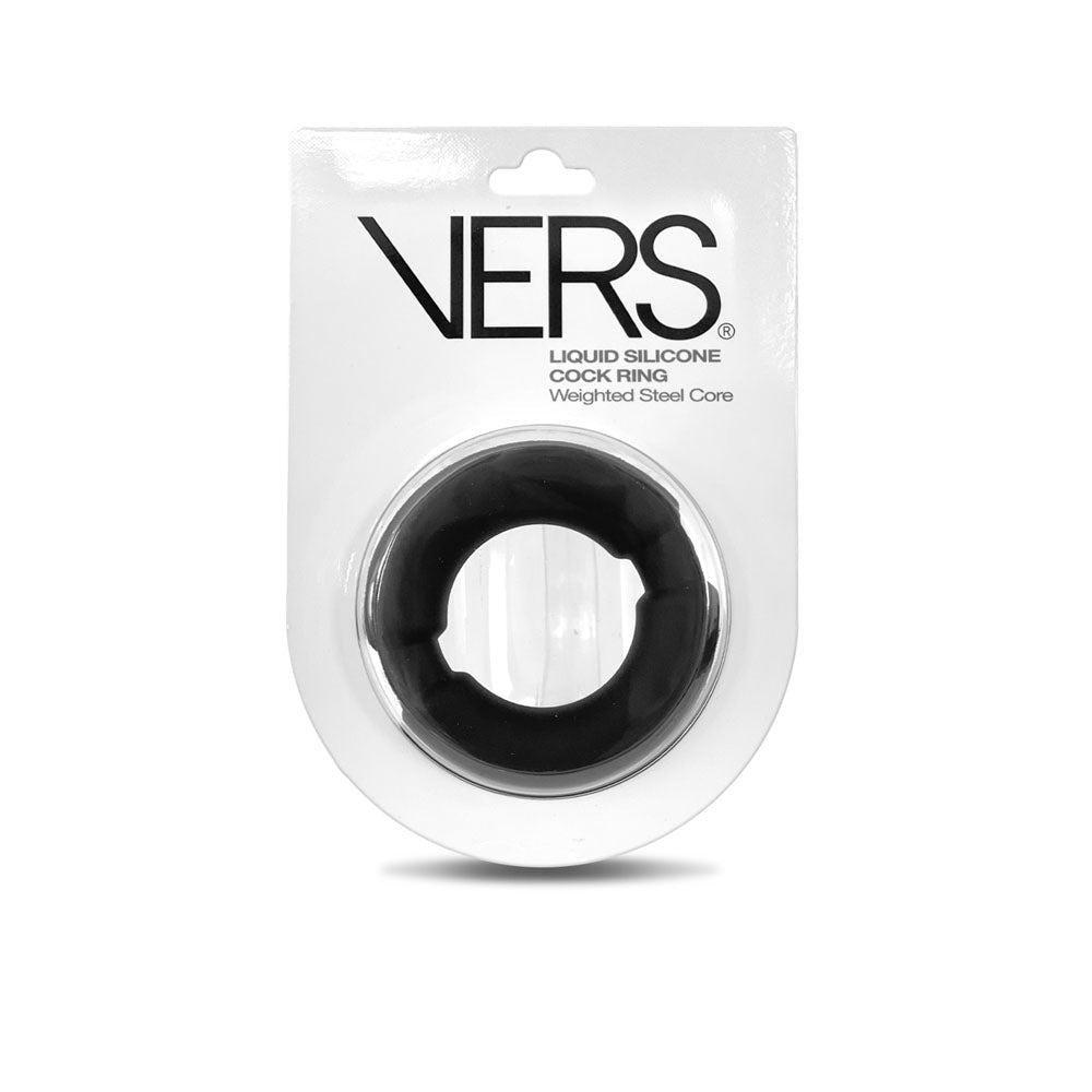 VERS Liquid Silicone Weighted Steel Core C-Ring - Cock Ring with Steel Core - Pleasure Den