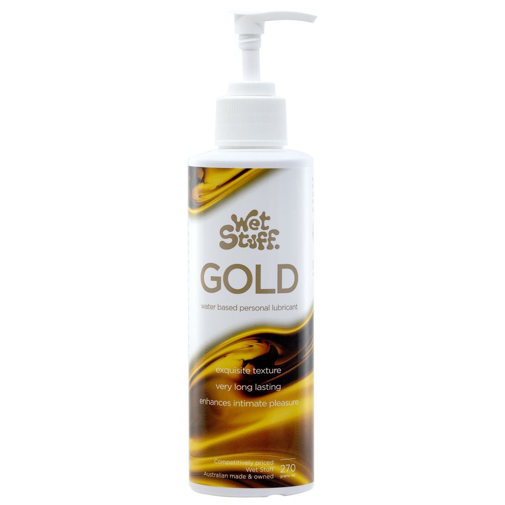 Wet Stuff Gold - 270g Pump - Water Based Lubricant - Pleasure Den
