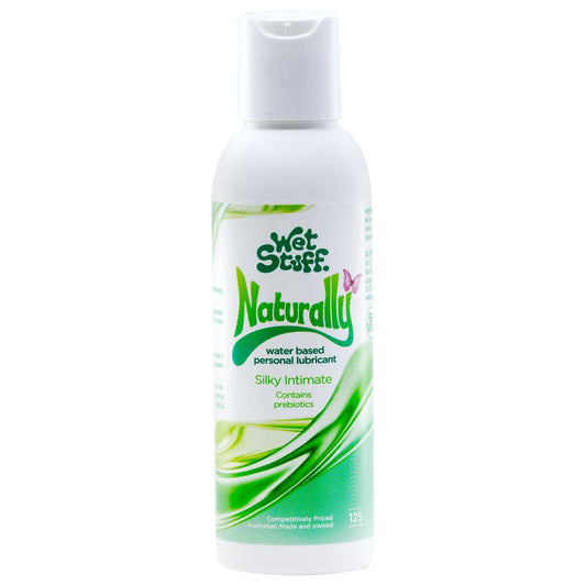 Wet Stuff Naturally - 125g Disk Top - Water Based Lubricant with Prebiotics - 125 gram Bottle - Pleasure Den