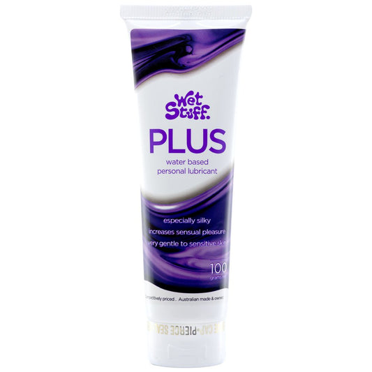 Wet Stuff Plus - 100g Tube - Water Based Lubricant - 100 grams Tube - Pleasure Den