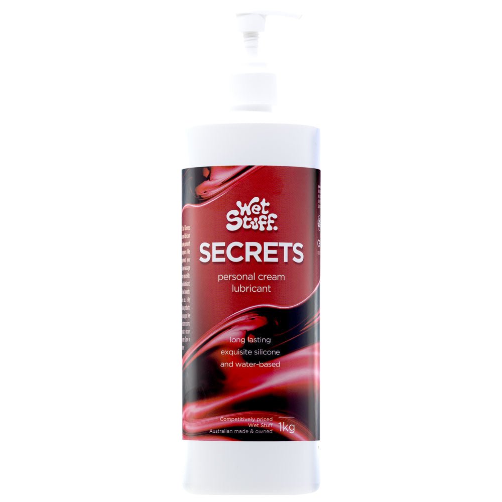 Wet Stuff Secrets - 1kg Bottle - Hybrid Lubricant - 1 kg Pump Bottle - Pleasure Den