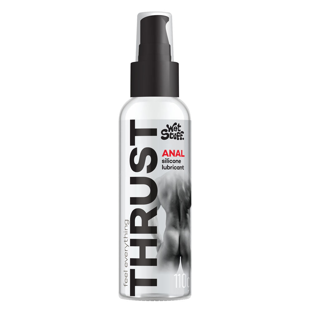Wet Stuff Thrust - 110g Pump - Anal Silicone Lubricant - 110 gram Pump Bottle - Pleasure Den