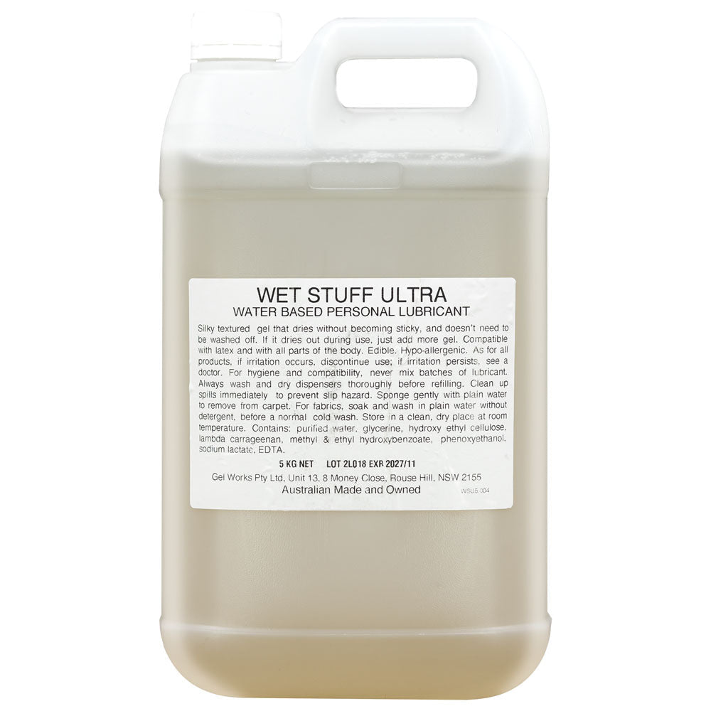 Wet Stuff Ultra - 5 kg - Water Based Lubricant - 5 kg Bottle - Pleasure Den