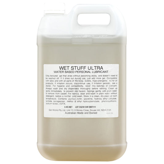 Wet Stuff Ultra - 5 kg - Water Based Lubricant - 5 kg Bottle - Pleasure Den