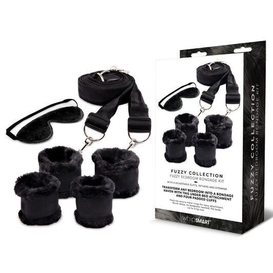 WhipSmart Fuzzy Bedroom Bondage Kit - Under The Bed Restraint Set - Pleasure Den