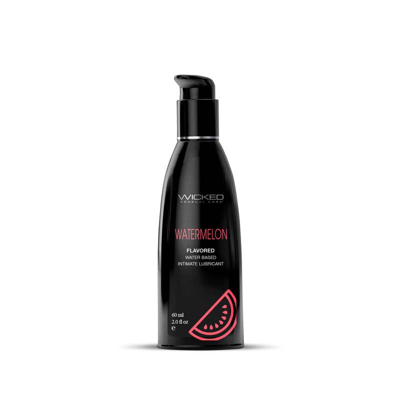 Wicked Aqua Watermelon - Watermelon Flavoured Water Based Lubricant - 60 ml (2 oz) Bottle - Pleasure Den