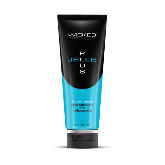 Wicked Jelle Plus - Relaxing Water Based Anal Lubricant - 240 ml Bottle - Pleasure Den