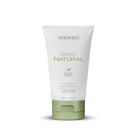 Wicked Simply Natural - Water Based Lubricant - 120 ml (4 oz) Bottle - Pleasure Den