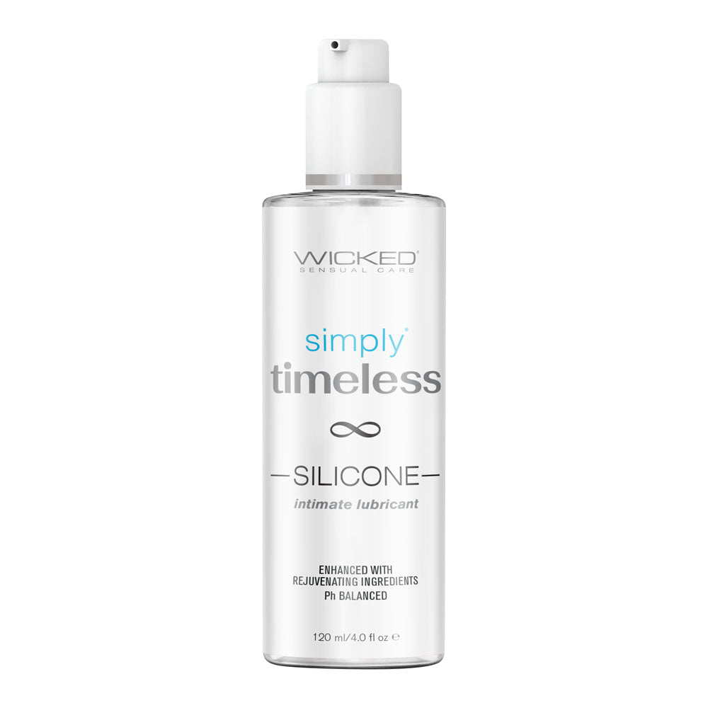 Wicked Simply Timeless Silicone - Silicone Based Lubricant - 120 ml (4 oz) Bottle - Pleasure Den