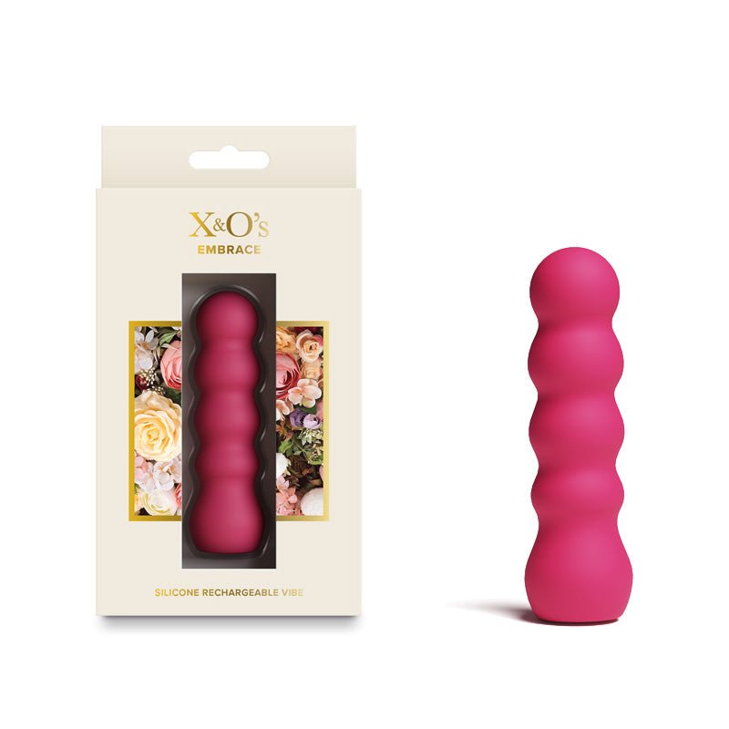 X & O's Embrace - Rose 9.9 cm USB Rechargeable Bullet - Pleasure Den