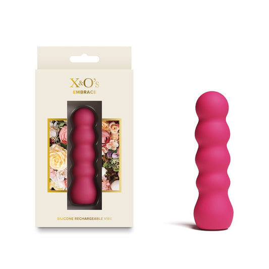 X & O's Embrace - Rose 9.9 cm USB Rechargeable Bullet - Pleasure Den