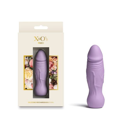 X & O's Peck - Lavender 9.9 cm USB Rechargeable Bullet - Pleasure Den