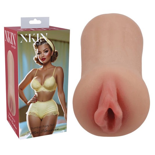 XKIN PinUp Girls - Bettie Blowkiss - Tan 12 cm Vagina Stroker - Pleasure Den