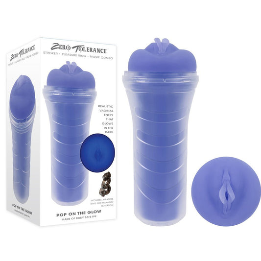 Zero Tolerance POP ON THE GLOW - Glow in Dark Vagina Stroker - Pleasure Den