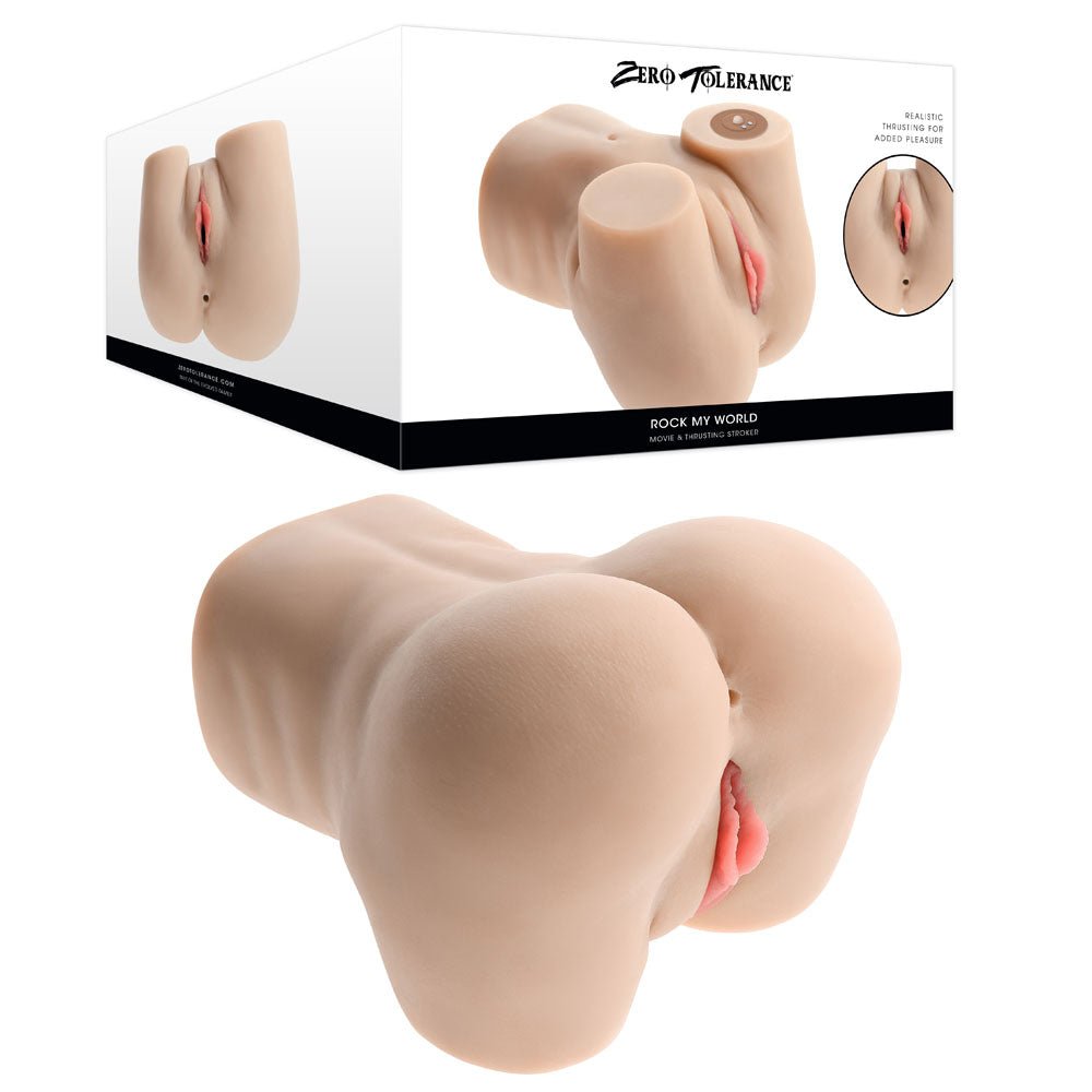 Zero Tolerance ROCK MY WORLD - USB Rechargeable Doggy Style Thrusting Mini Torso Masturbator - Pleasure Den
