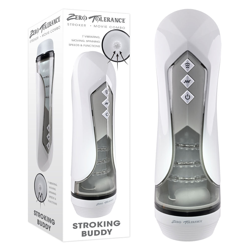 Zero Tolerance STROKING BUDDY - USB Rechargeable Vibrating & Thrusting Stroker - Pleasure Den