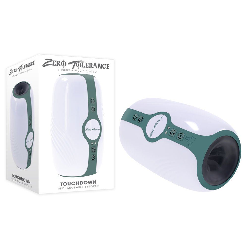 Zero Tolerance TOUCHDOWN - 15 cm USB Rechargeable Vibrating & Tightening Stroker - Pleasure Den