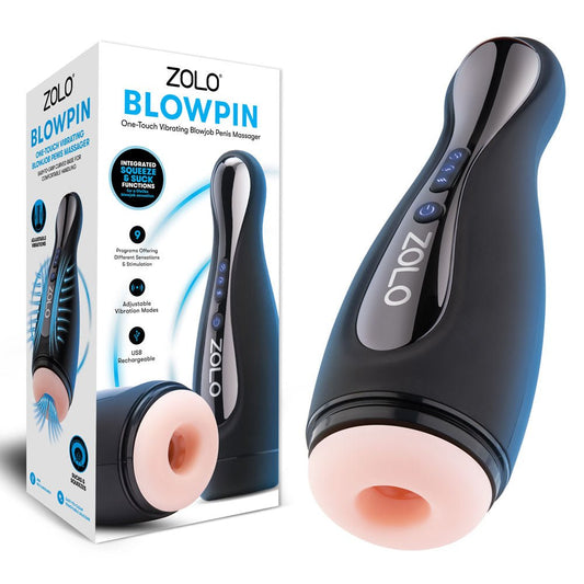 Zolo Blowpin - USB Rechargeable Auto Sucking and Vibrating Masturbator - Pleasure Den