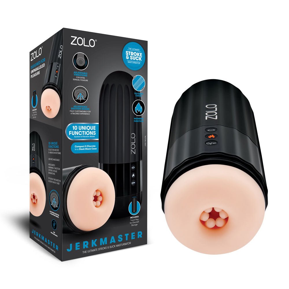 Zolo Jerkmaster - USB Rechargeable Stroking & Sucking Masturbator - Pleasure Den