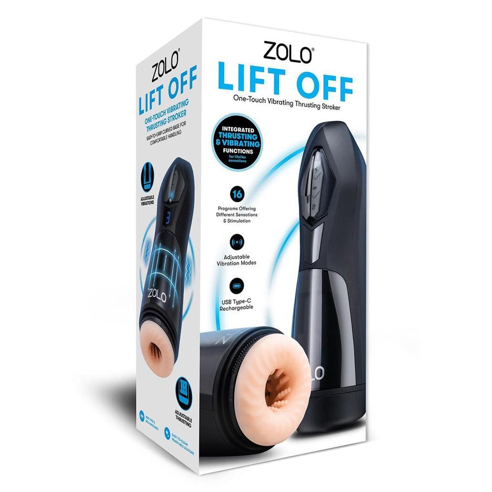 Zolo Lift Off - USB Rechargeable Vibrating and Thrusting Auto Stroker - Pleasure Den