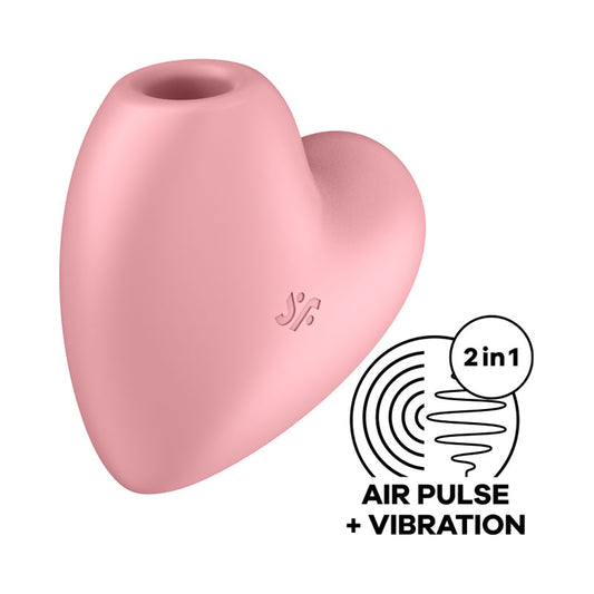 Satisfyer Cutie Heart - Light  - Light  USB Rechargeable Air Pulsation Stimulator with Vibration