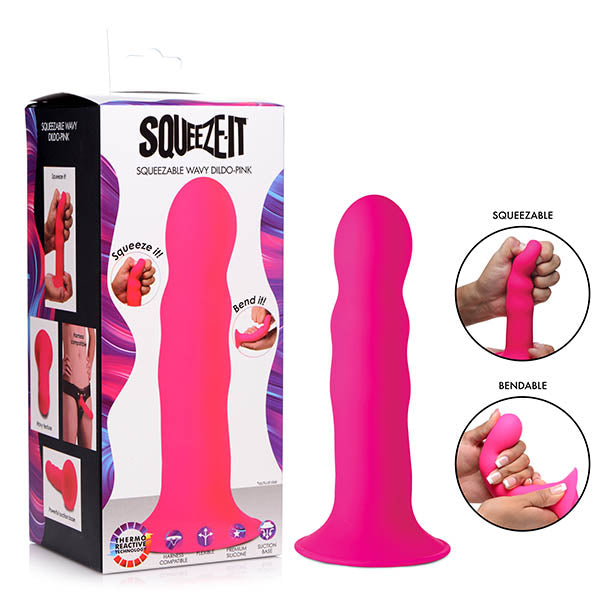 Squeeze-It Squeezable Wavy Dildo