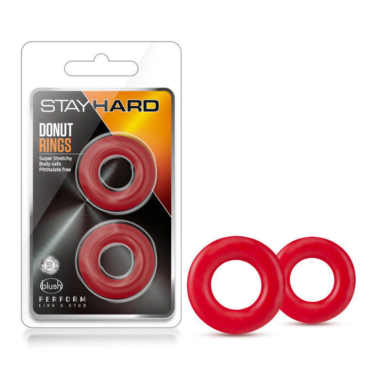 Stay Hard Donut Rings -  Cock Rings - Set of 2