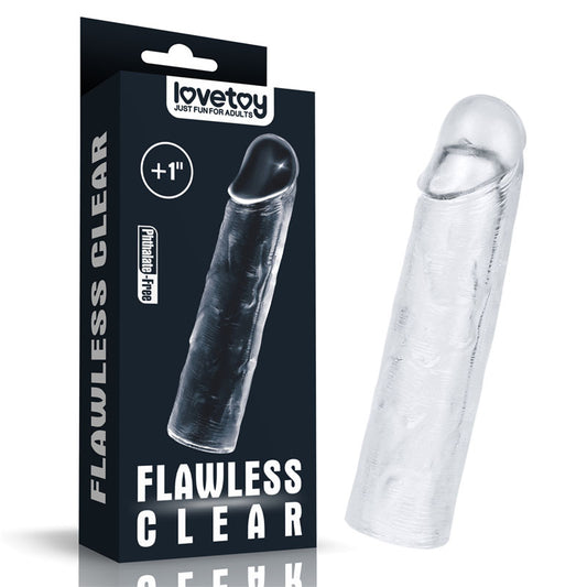 Flawless  Penis Sleeve 1'' -  2.5 cm Penis Extender Sleeve