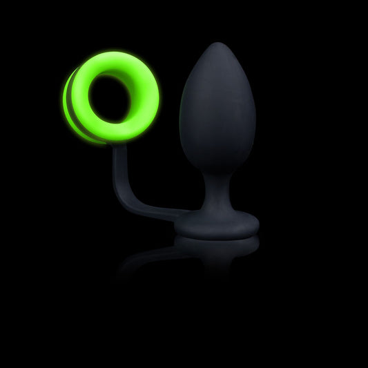 OUCH! Glow In The Dark Butt Plug with Cock Ring