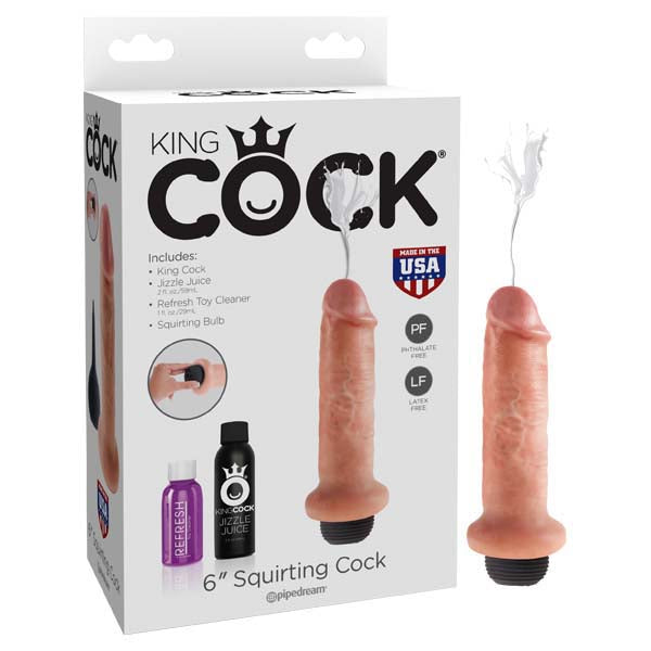 King Cock 6'' Squirting Cock -  15.2 cm Squirting Dong