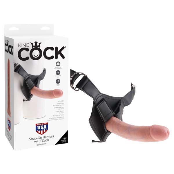 King Cock Strap-on Harness With 8'' Cock