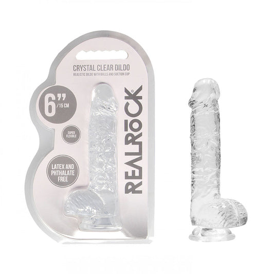REALROCK 6'' Realistic Dildo With Balls -  15.2 cm Dong