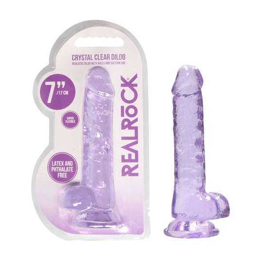REALROCK 7'' Realistic Dildo With Balls -  17.8 cm Dong