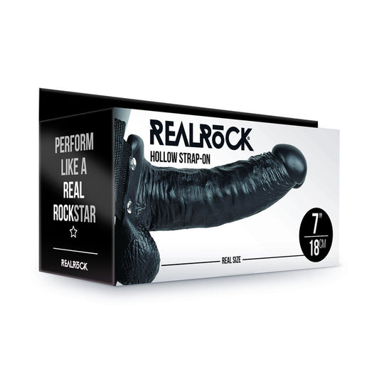 REALROCK Hollow Strapon with Balls - 18 cm  -  18 cm Hollow Strap-On