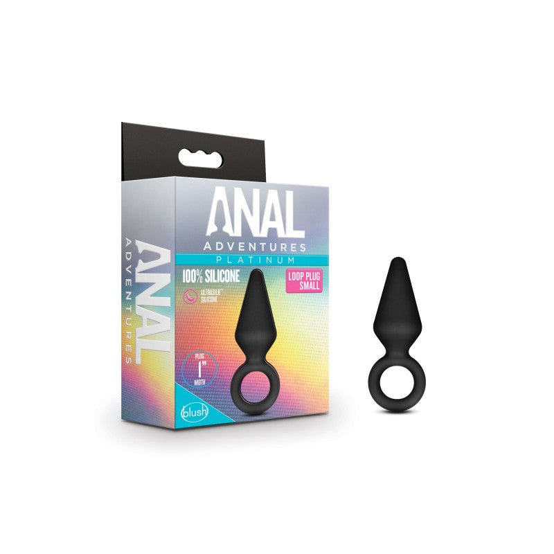 Anal Adventures Platinum Loop Plug - Small - 7.6 cm Butt Plug - Pleasure Den