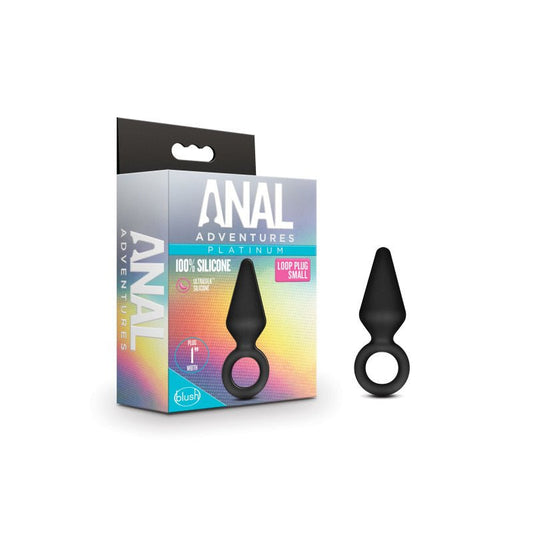 Anal Adventures Platinum Loop Plug - Small - 7.6 cm Butt Plug - Pleasure Den