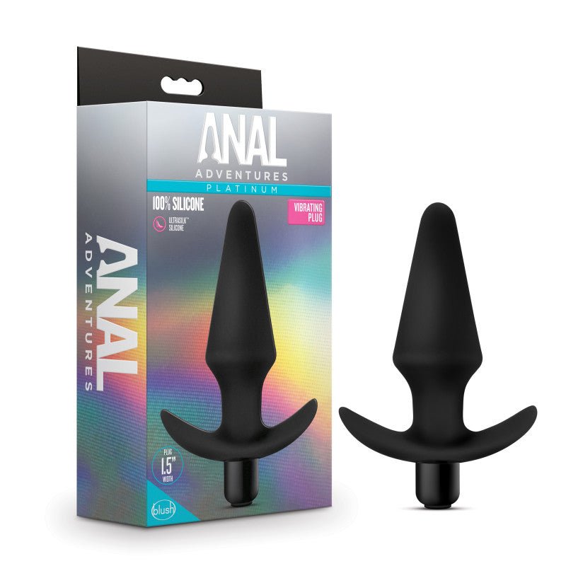 Anal Adventures Platinum Vibrating Plug - 12.7 cm (5'') Vibrating Butt Plug - Pleasure Den