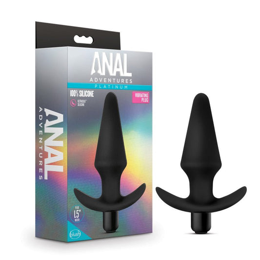 Anal Adventures Platinum Vibrating Plug - 12.7 cm (5'') Vibrating Butt Plug - Pleasure Den