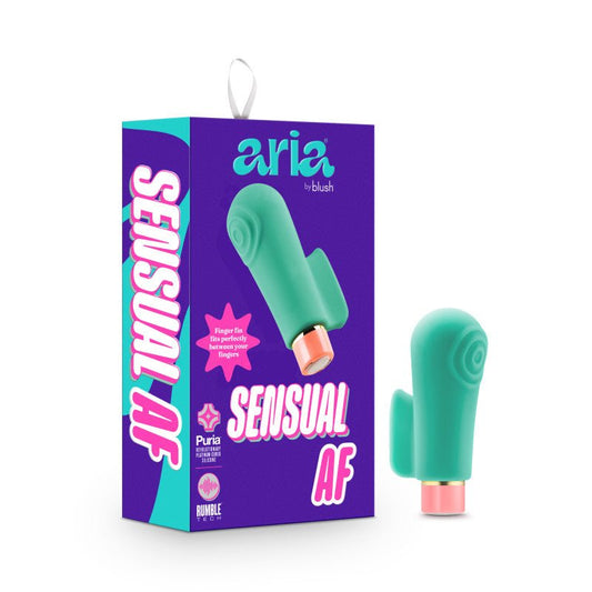 Aria Sensual AF - Teal USB Rechargeable Stimulator - Pleasure Den