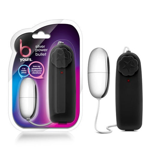 B Yours - Silver Power Bullet - Silver 5.3 cm (2.1'') Bullet - Pleasure Den